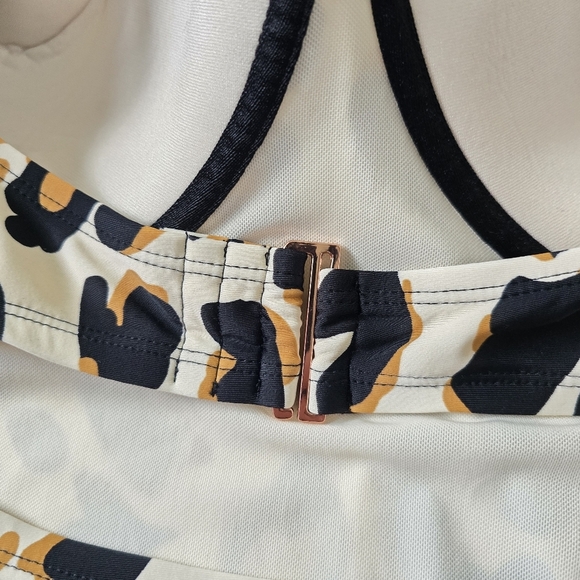 LYSA Cheetah Animal Print Belted Beth One Piece Swimsuit 2X 22W/24W - Picture 9 of 14